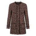 DOLCE & GABBBANA BROWN TWEED COAT - SIZE 48
