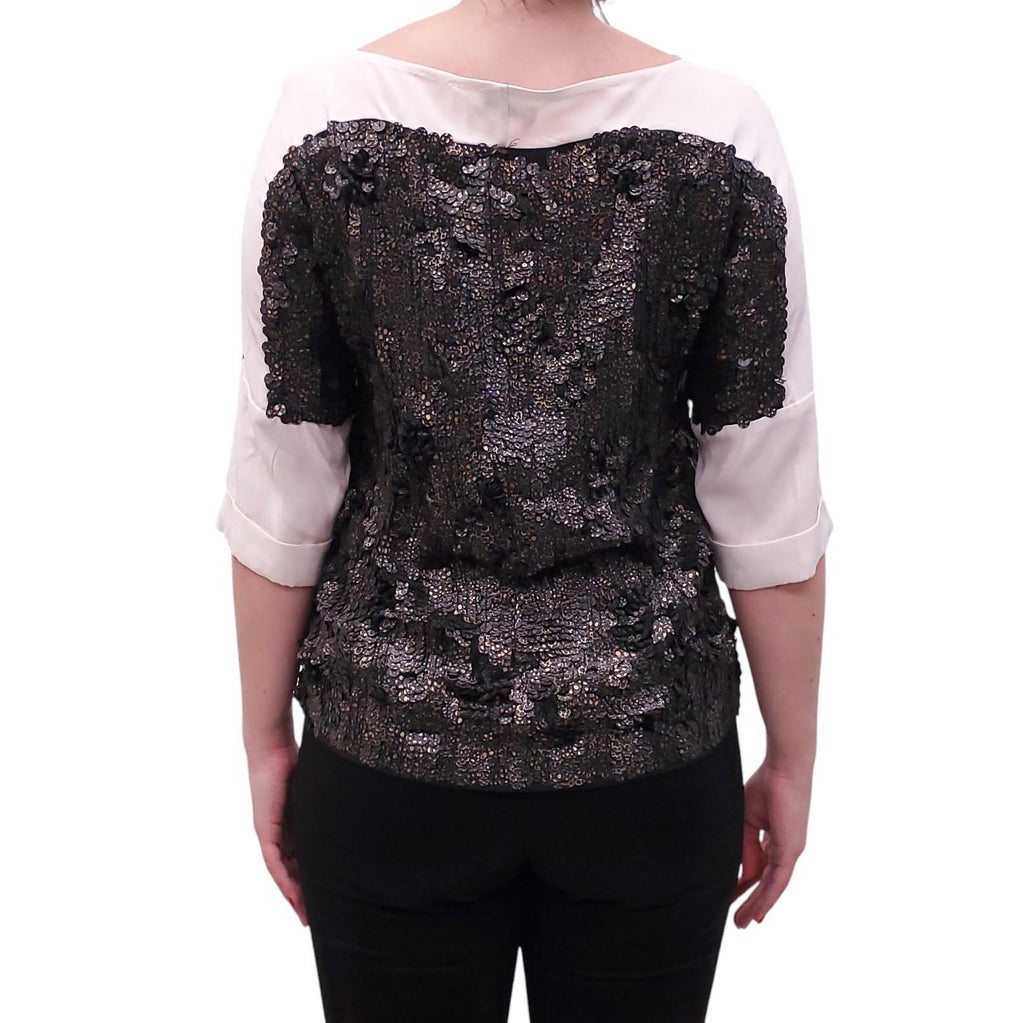 DRIES VAN NOTEN BEADED BLOUSE - SIZE 42