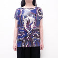 EMILIO PUCCI BLUE AND PURPLE SEQUIN TOP - SIZE 40