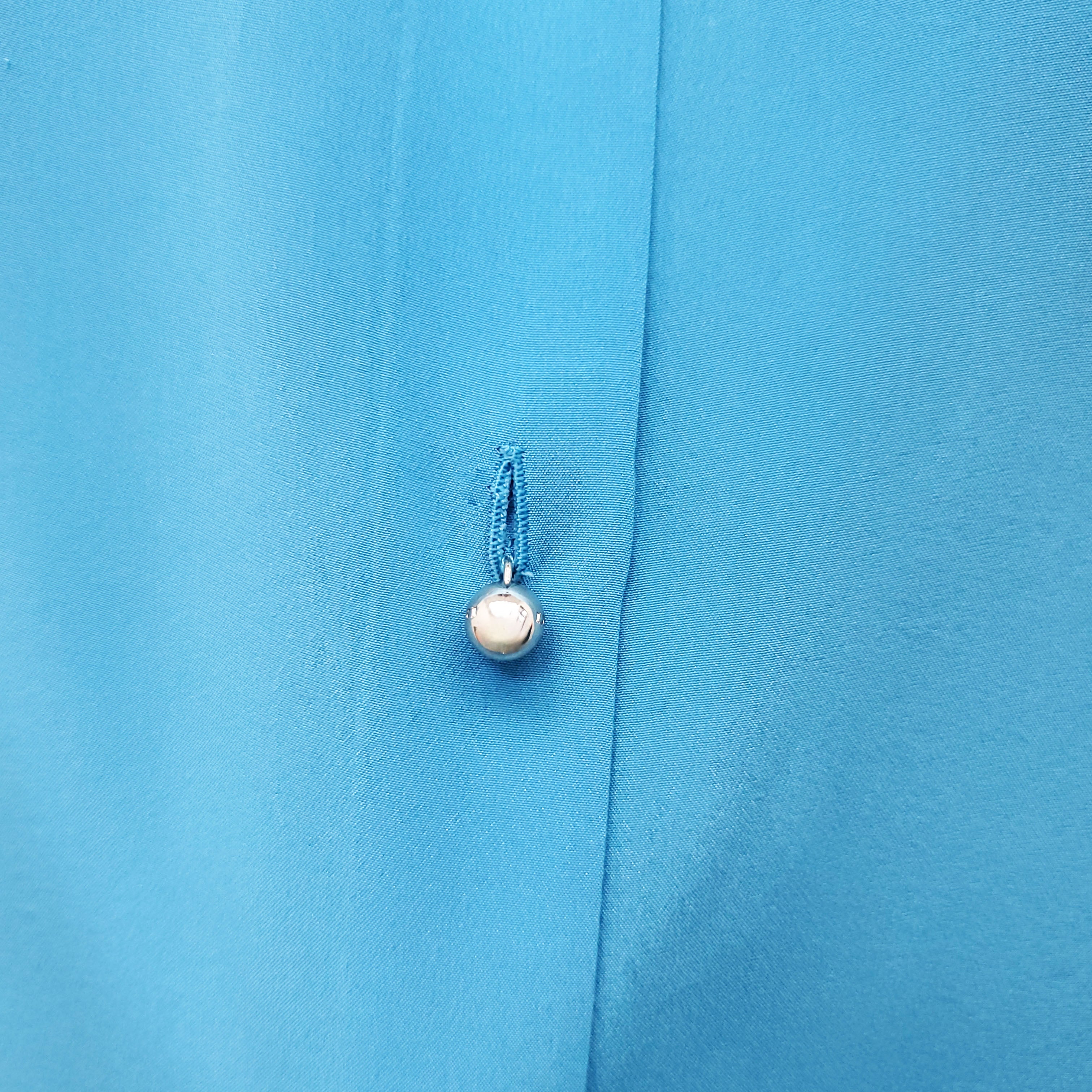 EMILIO PUCCI BLUE SILK BLOUSE - SIZE 44