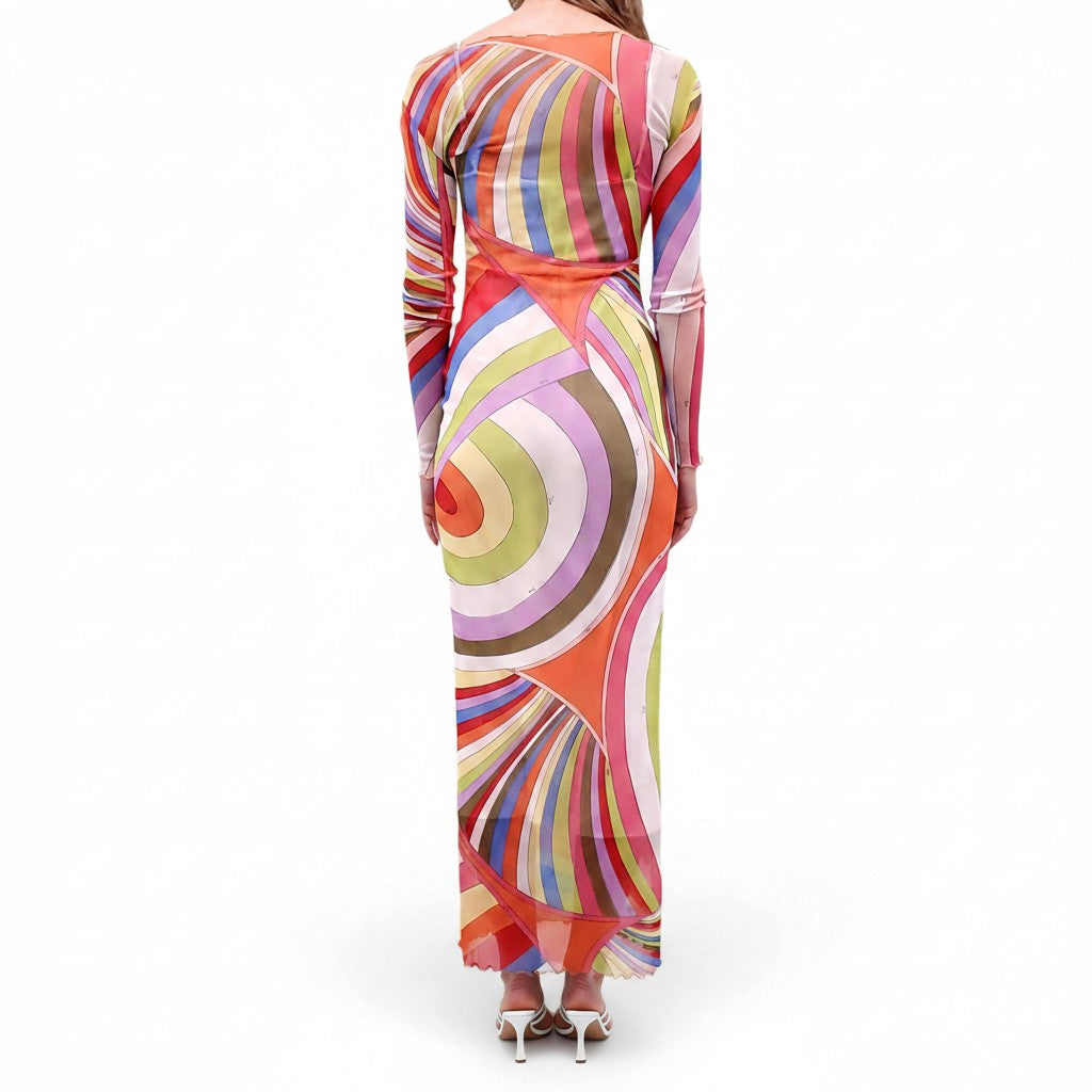 EMILIO PUCCI MULTICOLOURED MESH COVER-UP DRESS - SIZE 38 Rewind Couture EMILIO PUCCI MULTICOLOURED MESH COVER-UP DRESS - SIZE 38 Rewind Couture