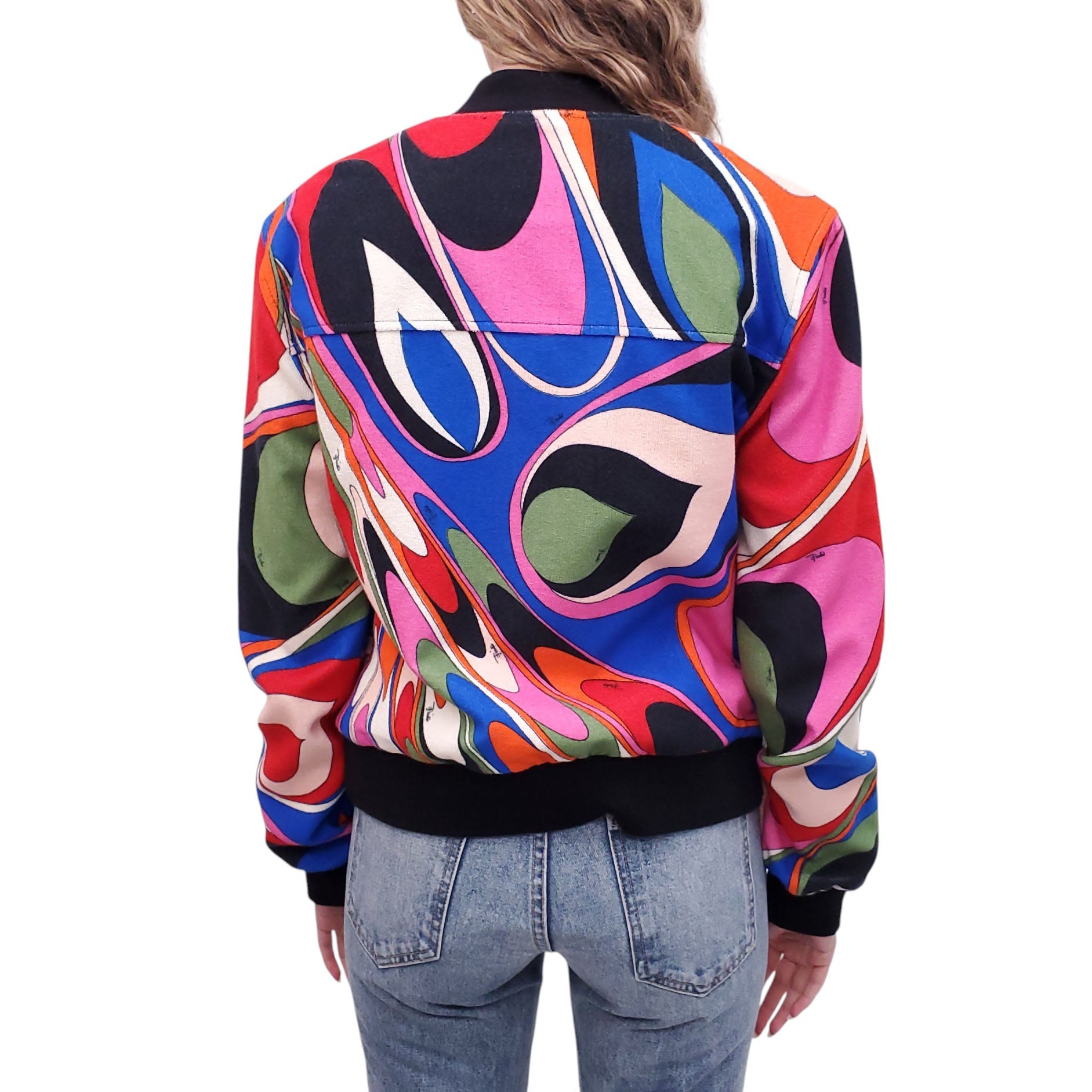 EMILIO PUCCI PATTERNED BOMBER JACKET - SIZE 8