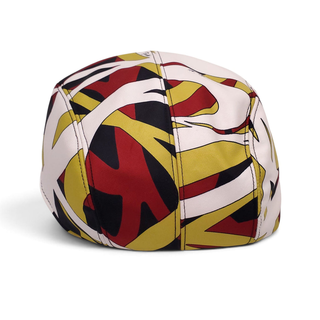 EMILIO PUCCI PATTERNED FLAT CAP NEWSBOY HAT - SIZE 1