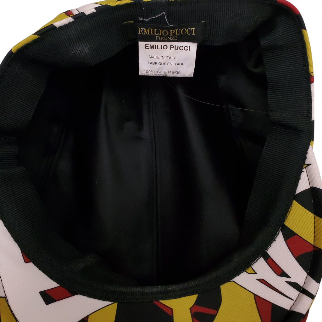 EMILIO PUCCI PATTERNED FLAT CAP NEWSBOY HAT - SIZE 1