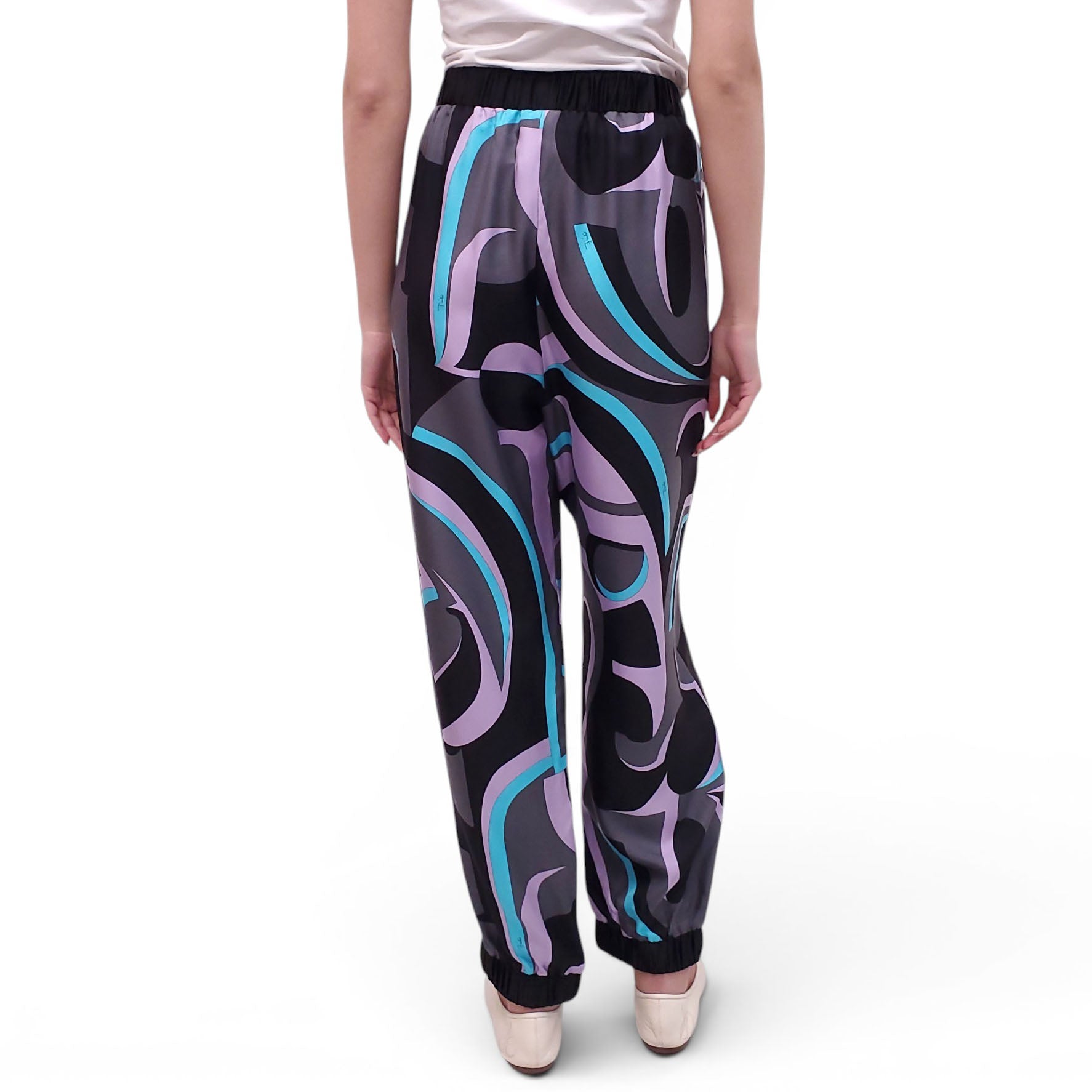 EMILIO PUCCI x KOCHÉ PATTERNED TAPERED PANTS - SIZE 12