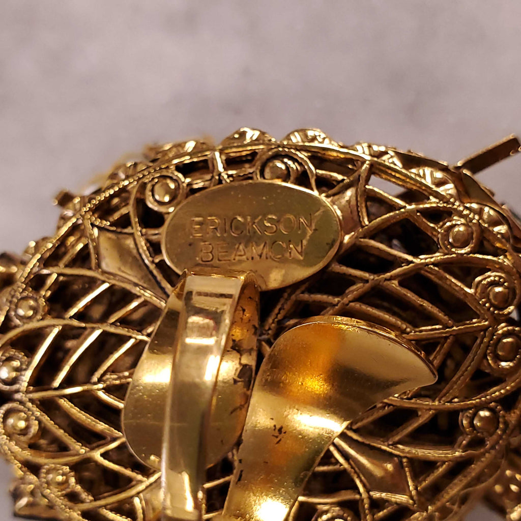 ERICKSON BEAMON GREEN LARGE COCKTAIL RING