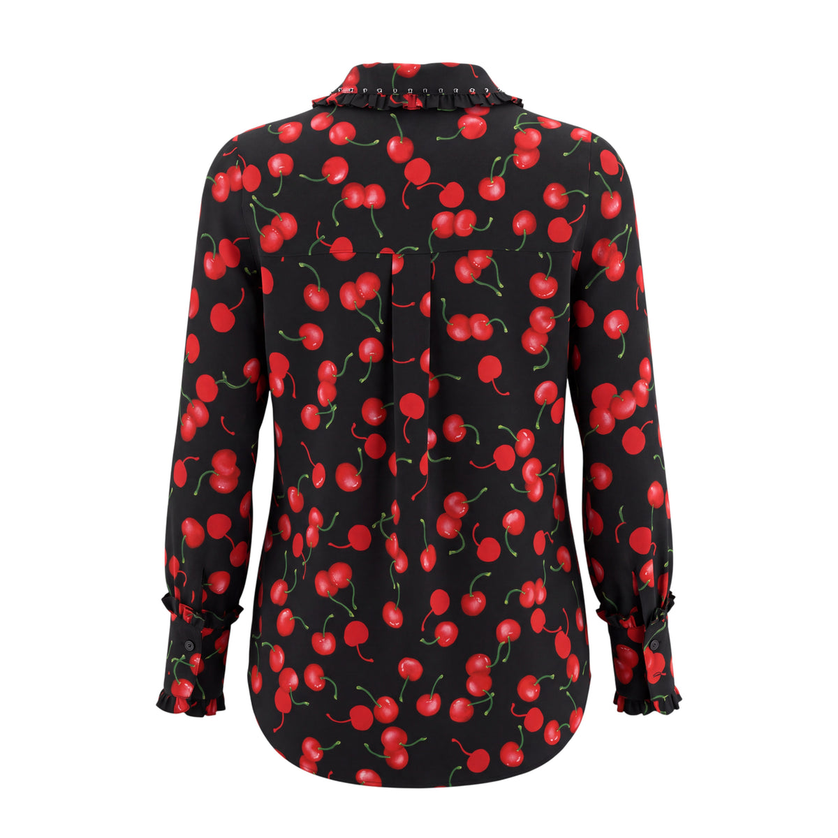 ESSENTIEL ANTWERP CHERRY BLOUSE WITH WITH RHINESTONES - SIZE 42