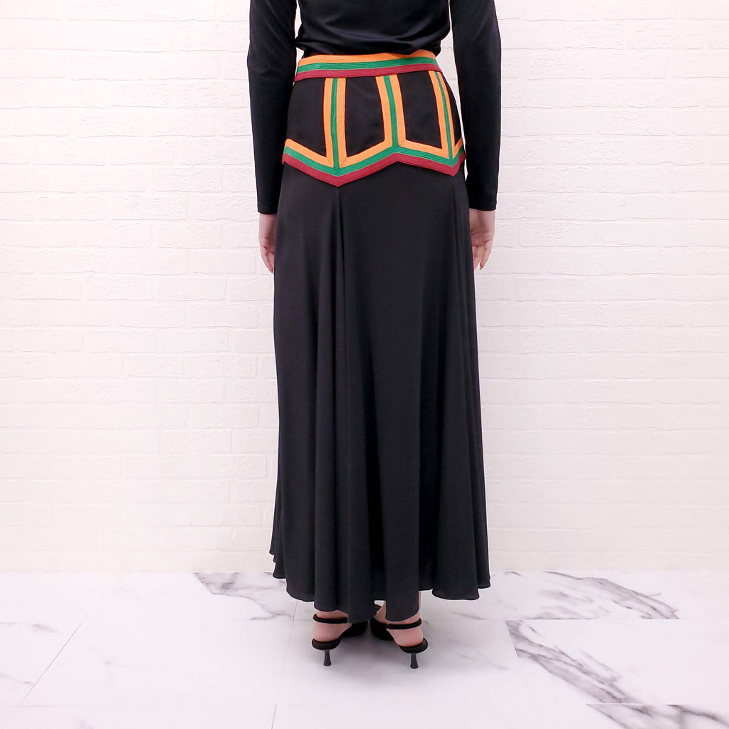 ETRO LONG SKIRT WITH STITCHED DETAILING - SIZE 44