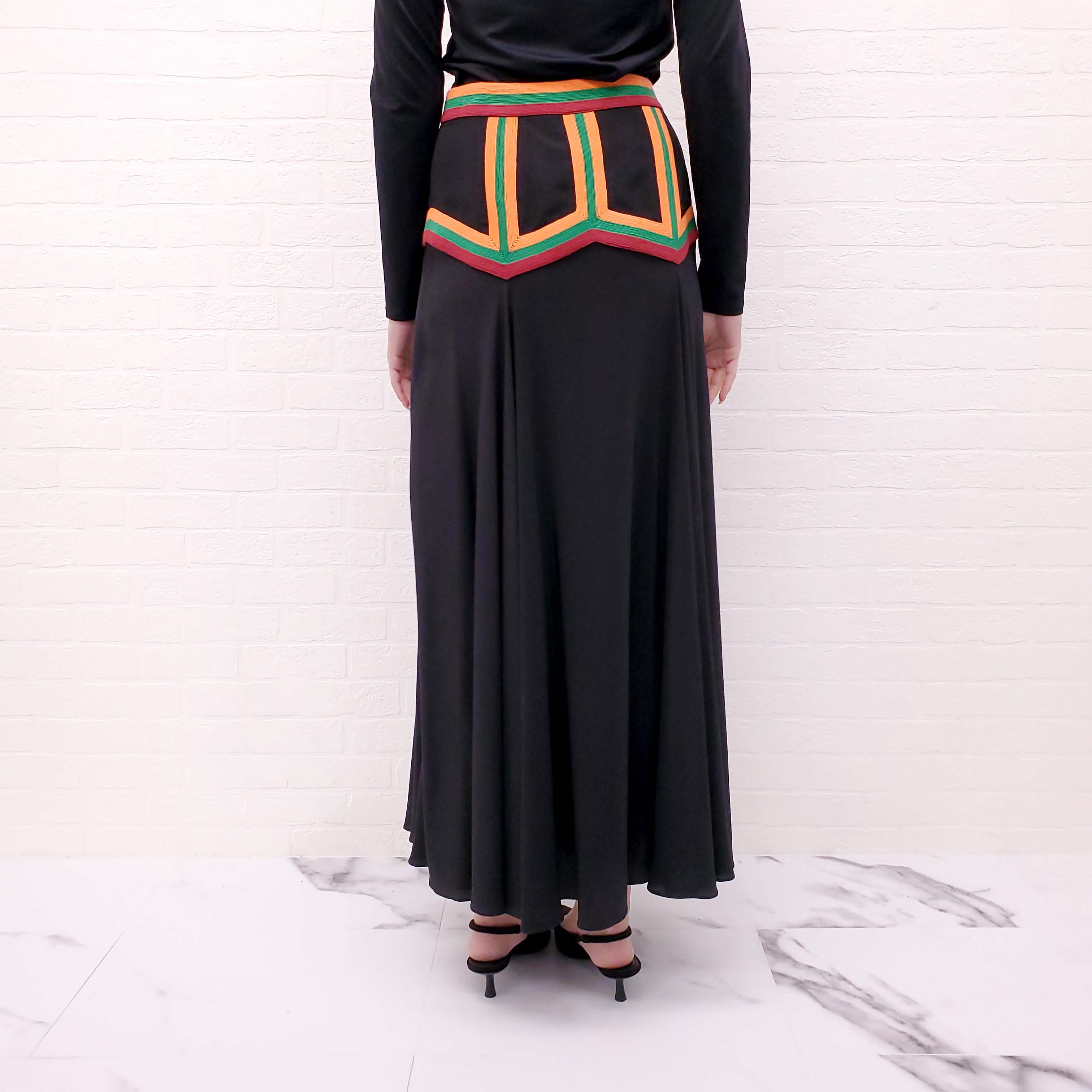 ETRO LONG SKIRT WITH STITCHED DETAILING - SIZE 44