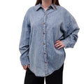 FAVORITE DAUGHTER DENIM OVERSIZED BLOUSE - SIZE XL
