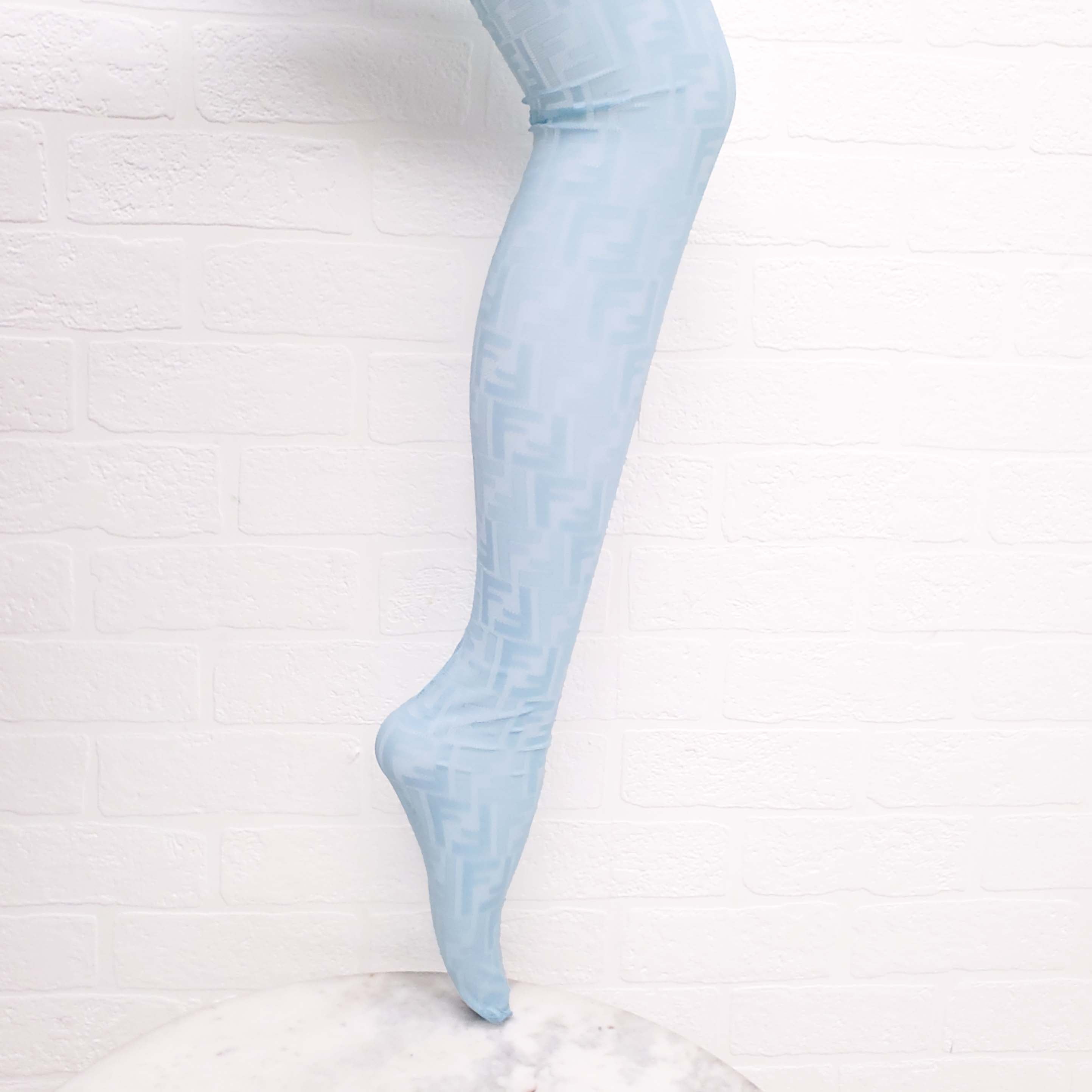FENDACE BLUE LOGO TIGHTS - SIZE M