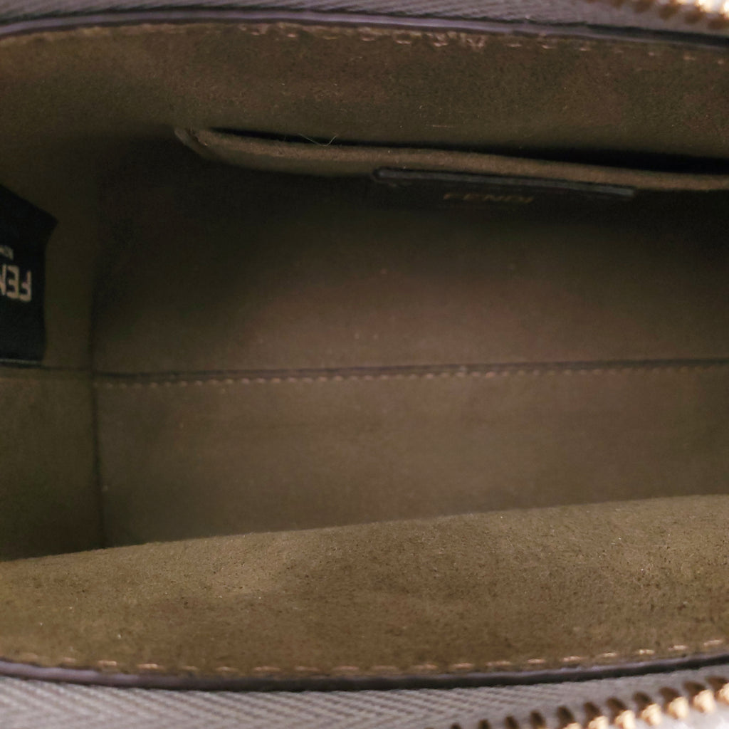 FENDI 2022 SHEEPSKIN LOGO EMBROIDERED 'BY THE WAY' MINI BOSTON BAG