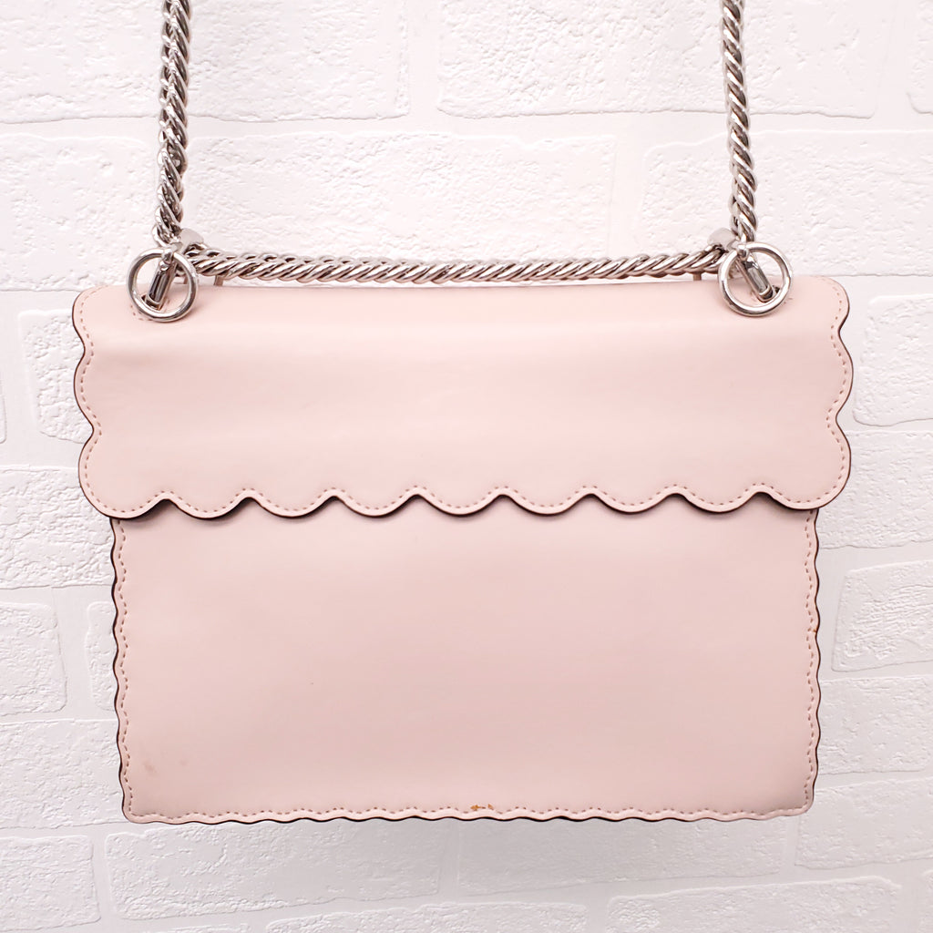 FENDI BABY PINK 'MINI KAN' SHOULDER BAG