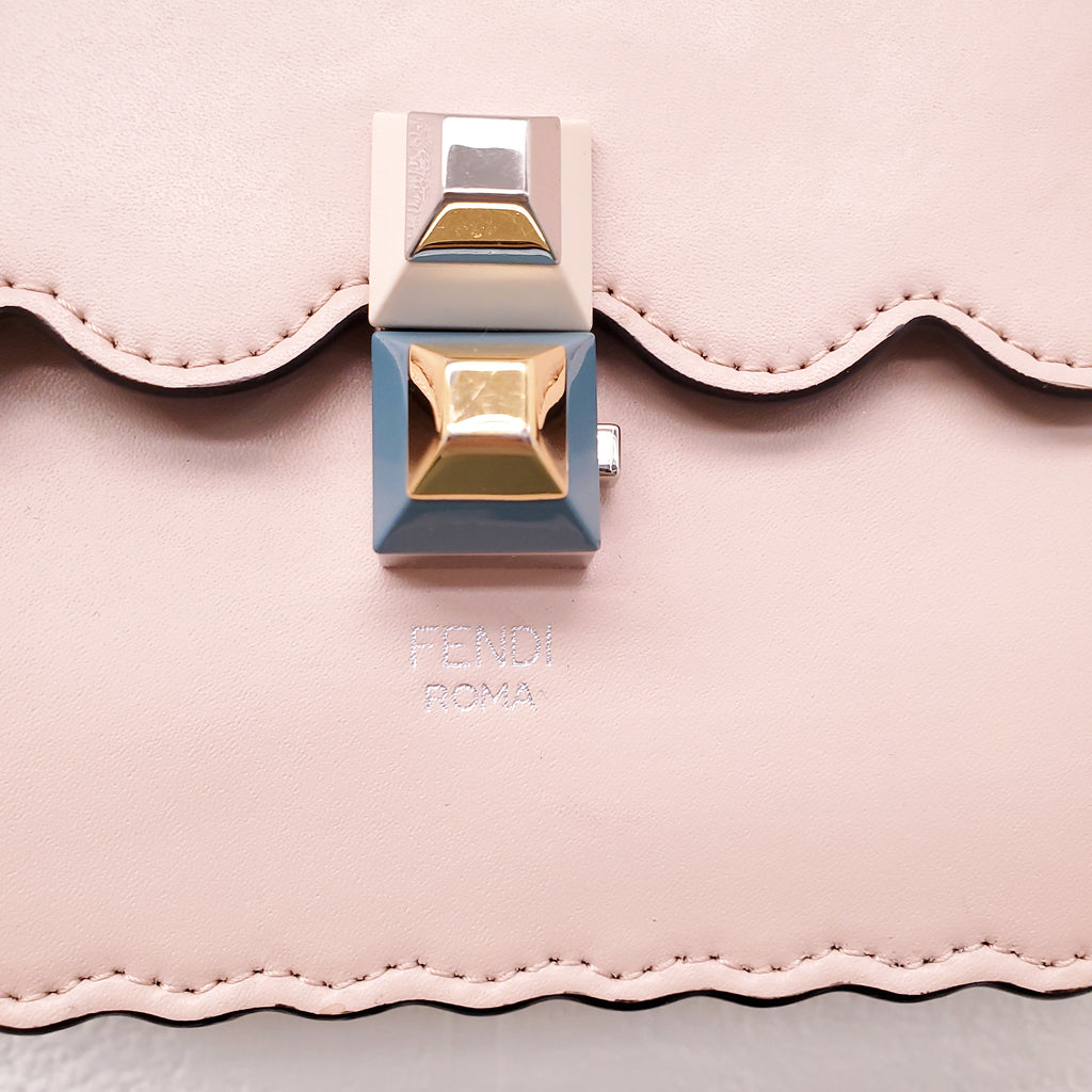 FENDI BABY PINK 'MINI KAN' SHOULDER BAG