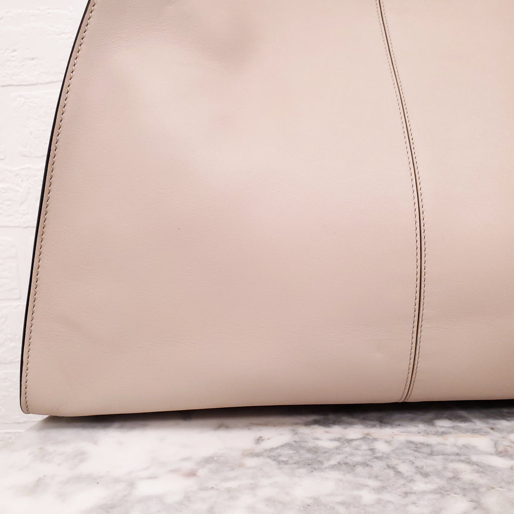 FENDI BEIGE LARGE 'VITELLO SETA CENTURY PEEKABOO' BAG