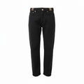 FENDI BLACK LOGO JEANS - SIZE 36