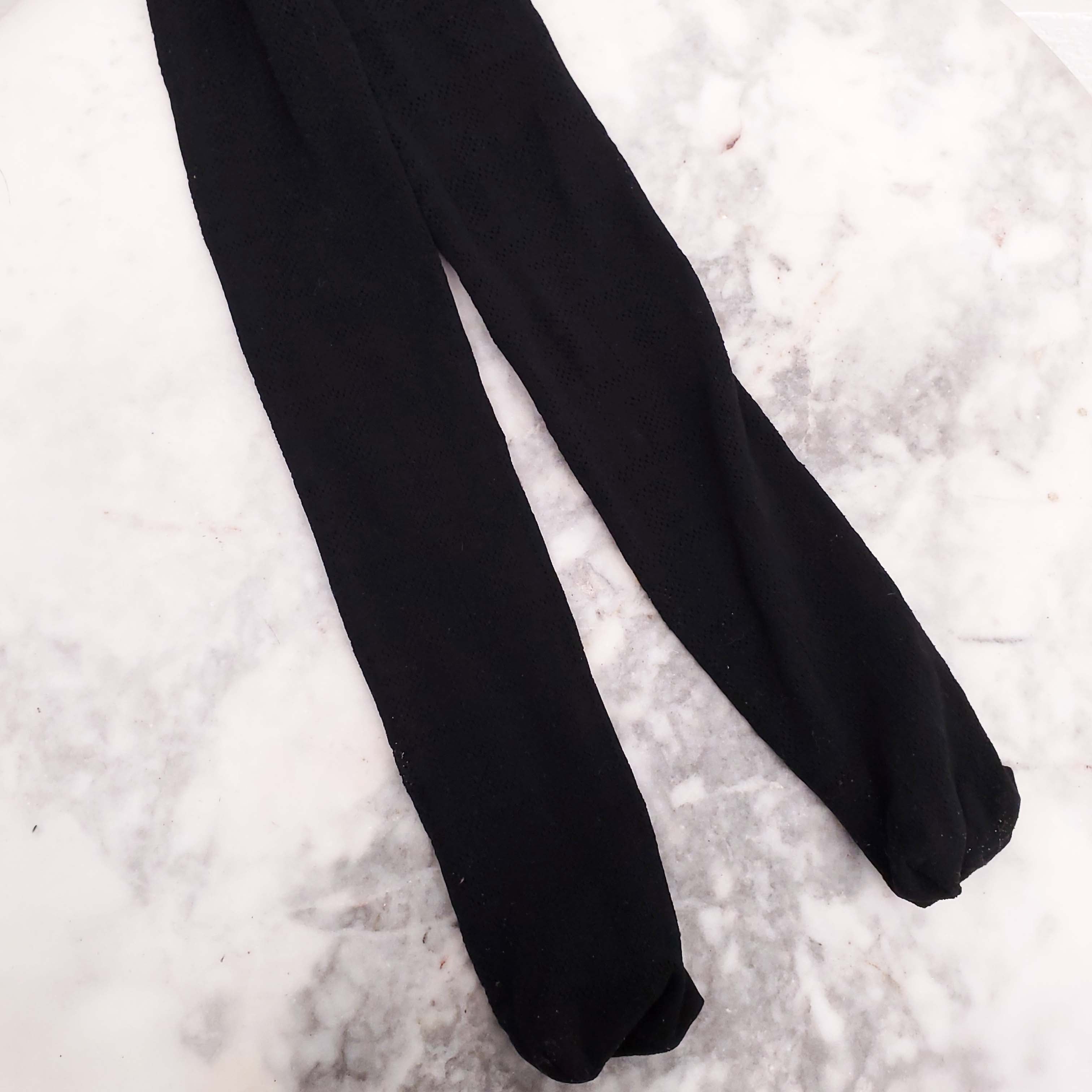 FENDI BLACK LOGO TIGHTS - SIZE M