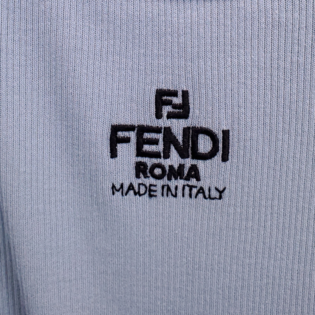 FENDI BLUE LOGO TANK TOP - SIZE XS