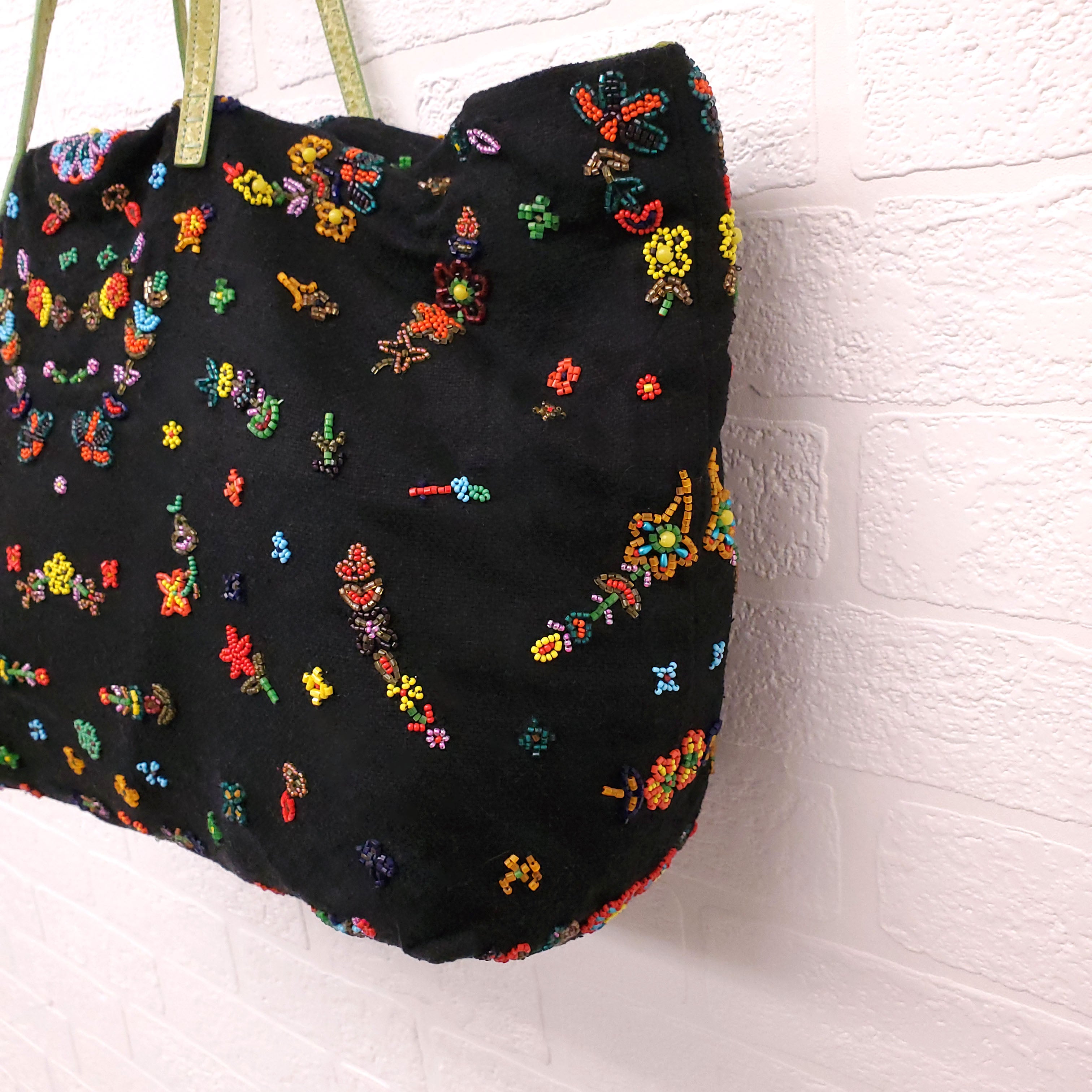 FENDI CANVAS BEADED TOTE