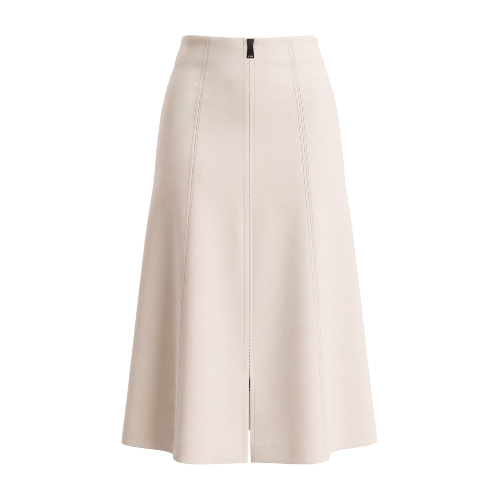 FENDI CREAM ALINE SKIRT - SIZE 44