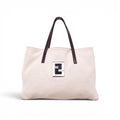 FENDI CREAM CANVAS TOTE BAG