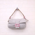 FENDI GREY CLOTH 'BAGUETTE' SHOULDER BAG