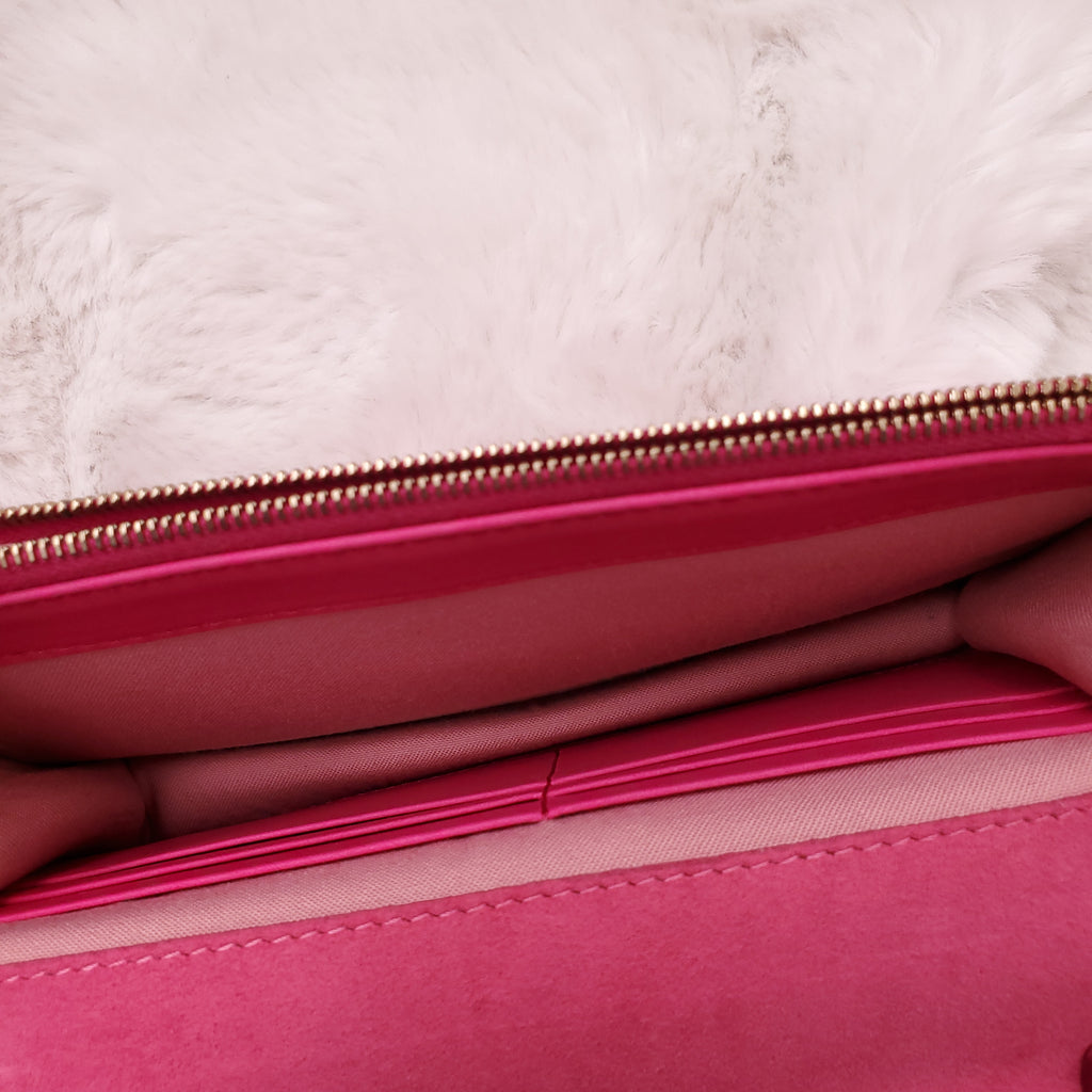 FENDI FF FUSCHIA PINK WALLET ON A CHAIN