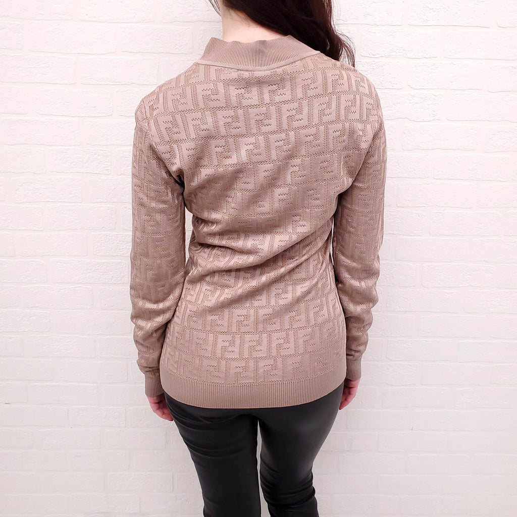 FENDI FF LOGO SWEATER - SIZE 46