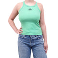FENDI GREEN LOGO TANK TOP - SIZE XS