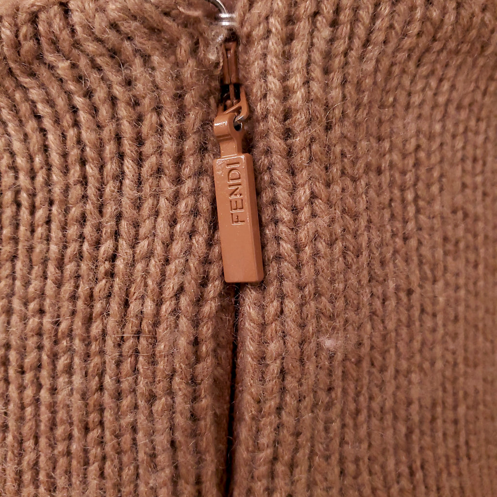 FENDI KHAKI 2-PIECE KNIT SET - SIZE 40