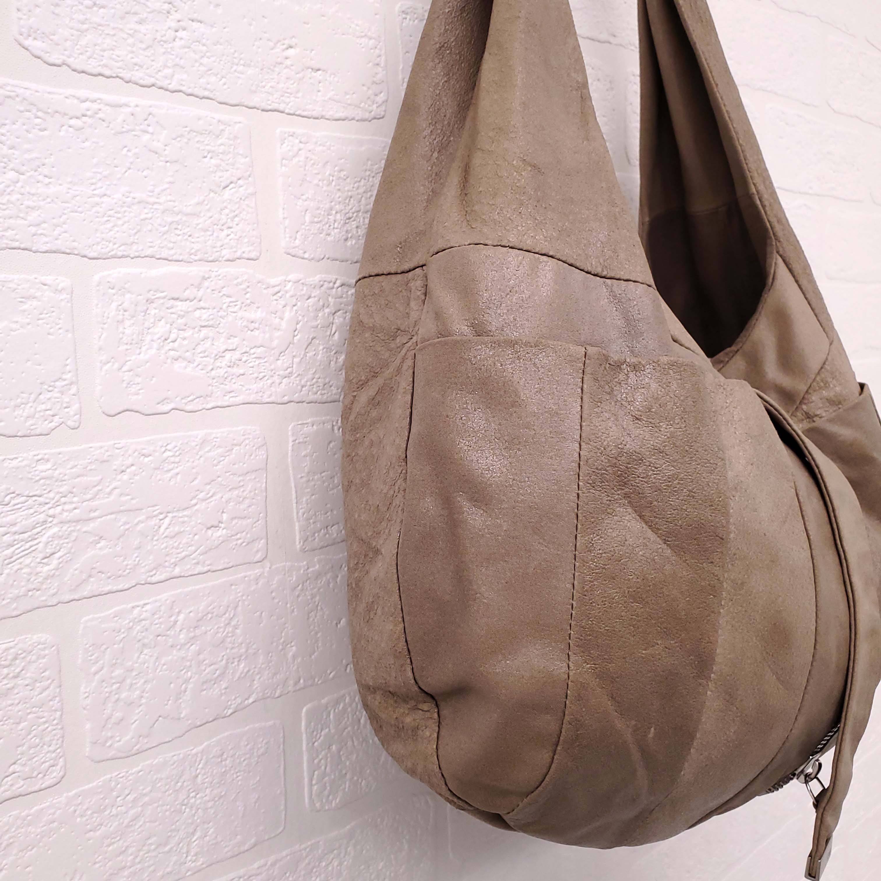 FENDI KHAKI LEATHER SHOULDER BAG