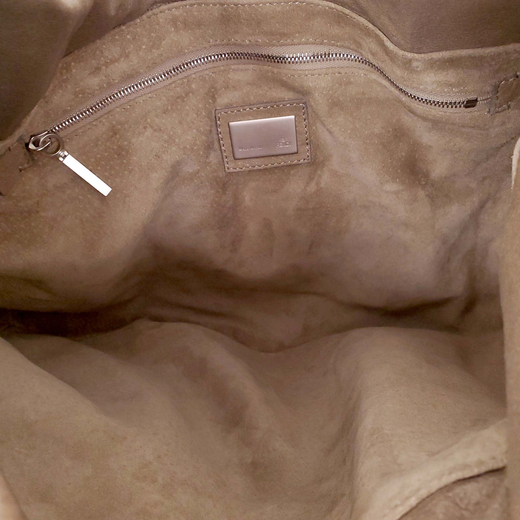 FENDI KHAKI LEATHER SHOULDER BAG