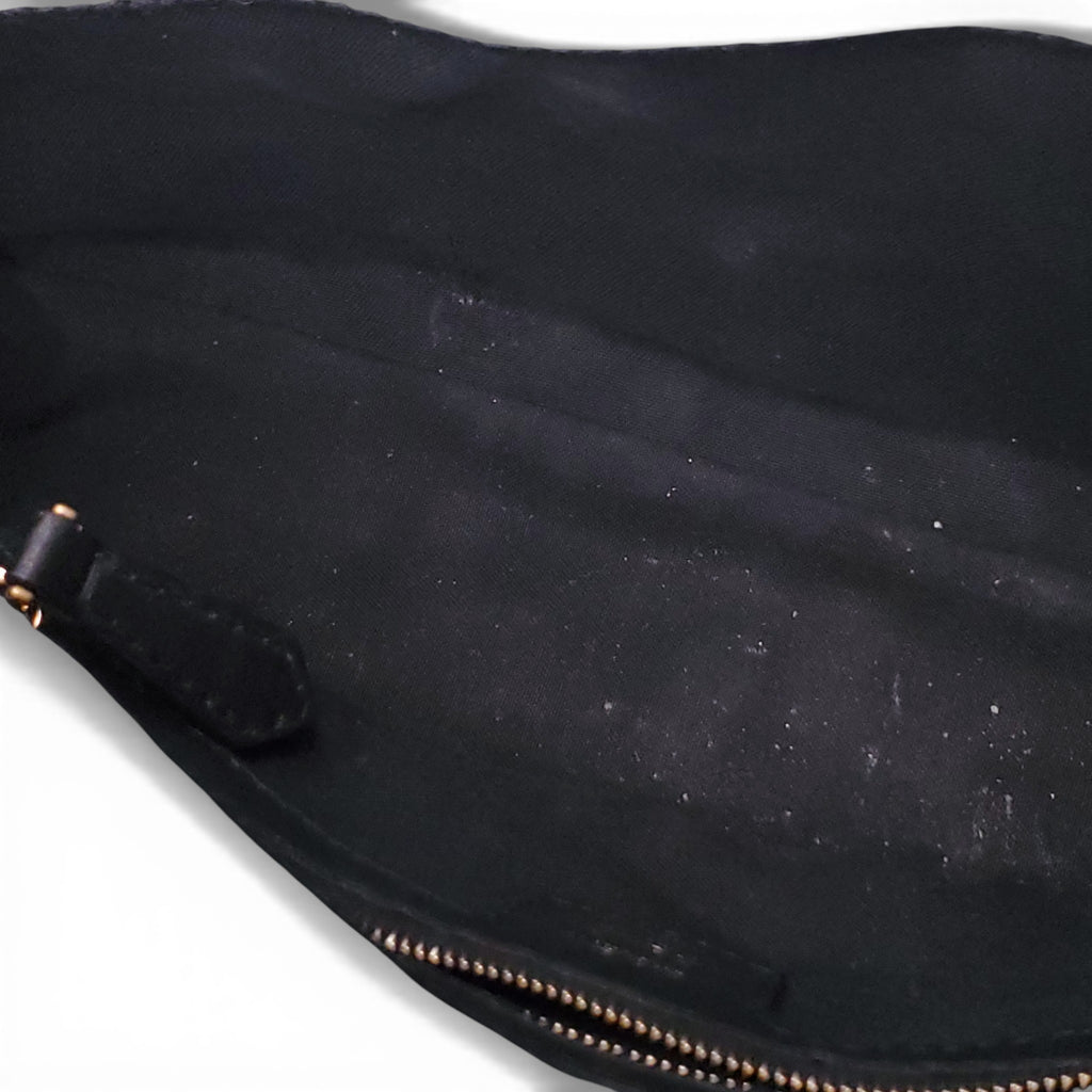 FENDI NAPPA FF LEATHER EMBOSSED BAGUETTE BAG