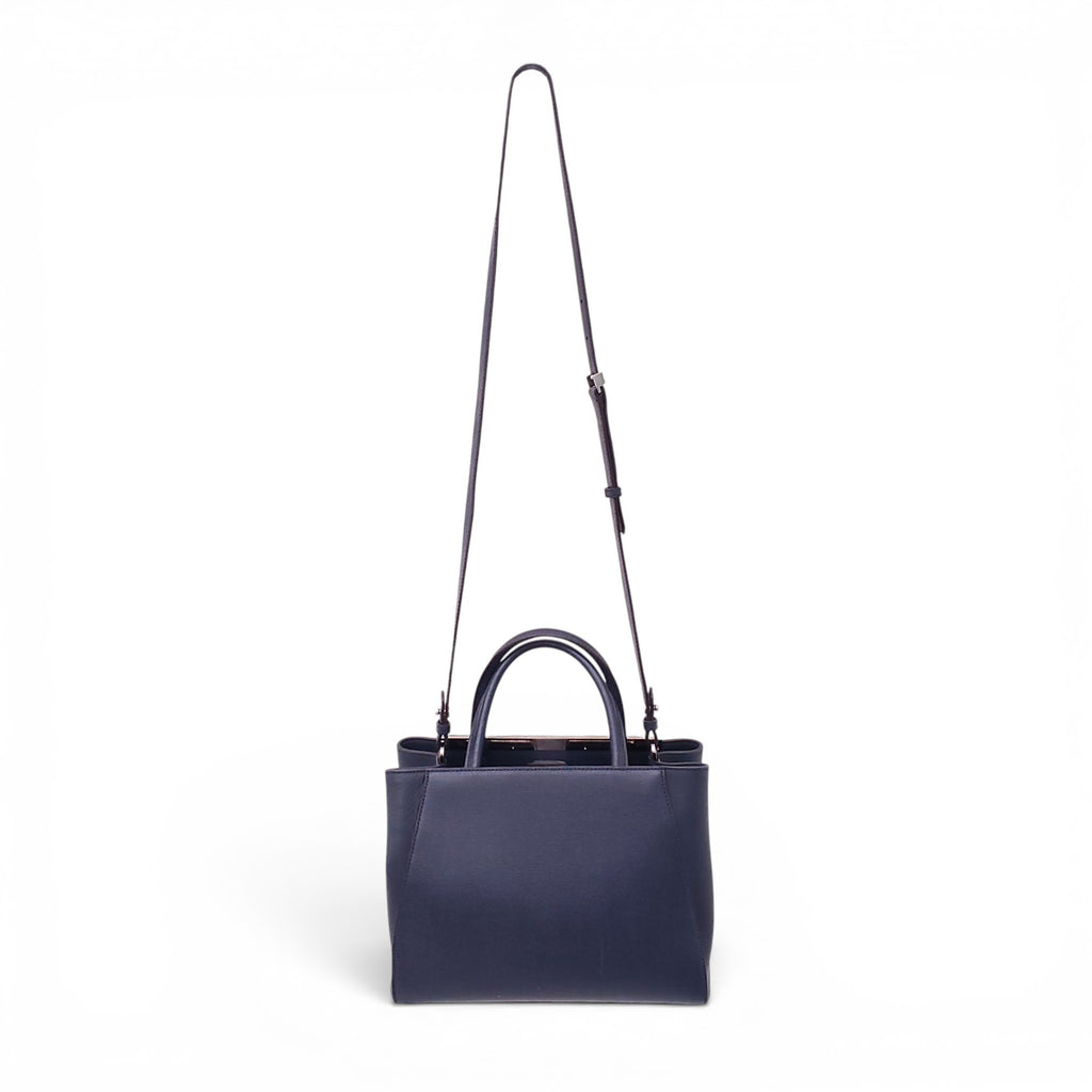 FENDI NAVY 2 JOUR MINI TOTE BAG