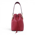 FENDI RED LEATHER MINI MON TRESOR BUCKET BAG