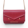 FENDI RED LEATHER MONSTER WALLET ON CHAIN