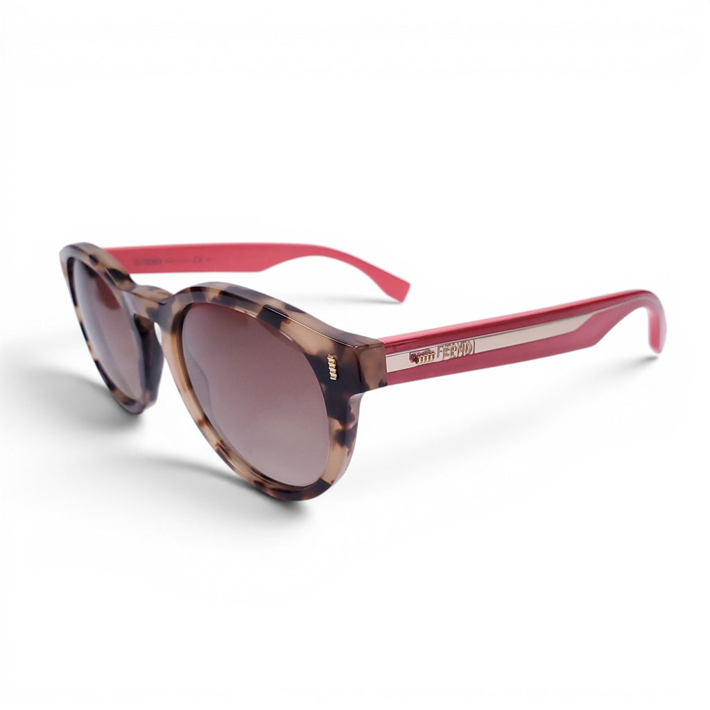 FENDI TORTOISE AND CORAL SUNGLASSES