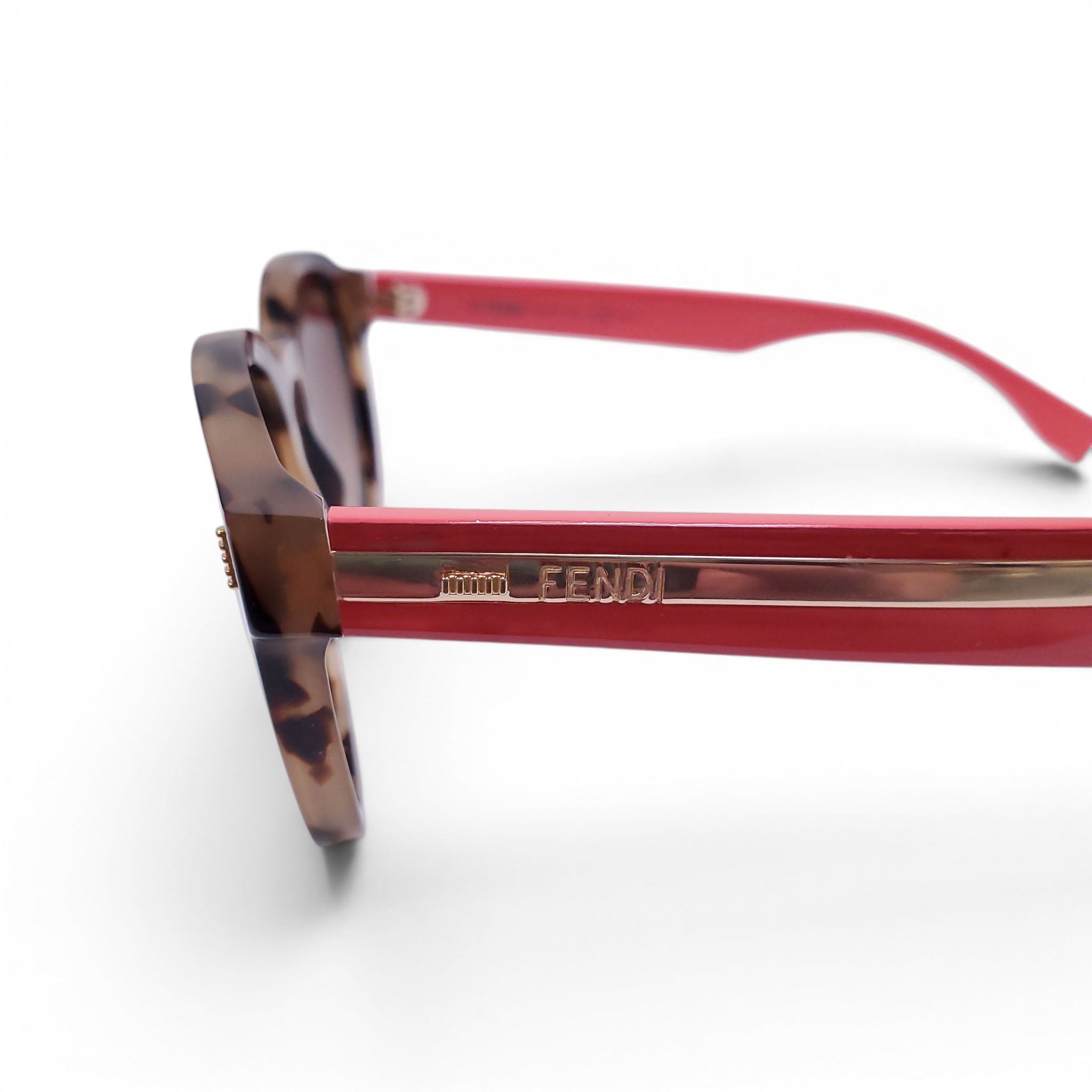 FENDI TORTOISE AND CORAL SUNGLASSES