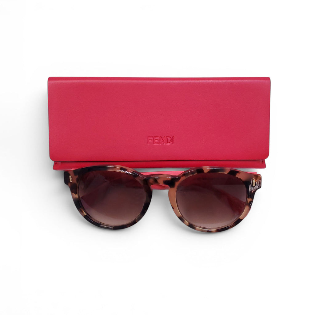 FENDI TORTOISE AND CORAL SUNGLASSES
