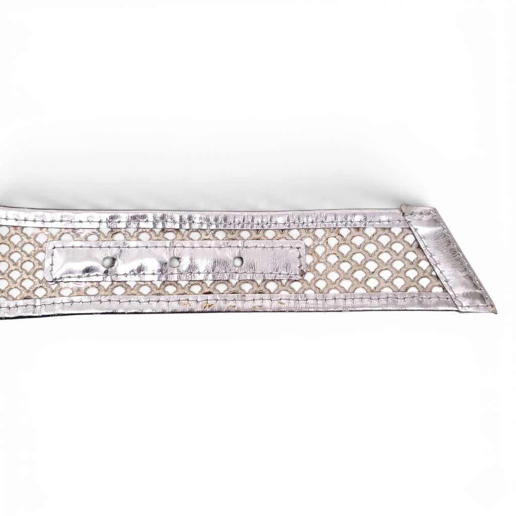 FENDI VINTAGE SILVER WAIST BELT - SIZE 75
