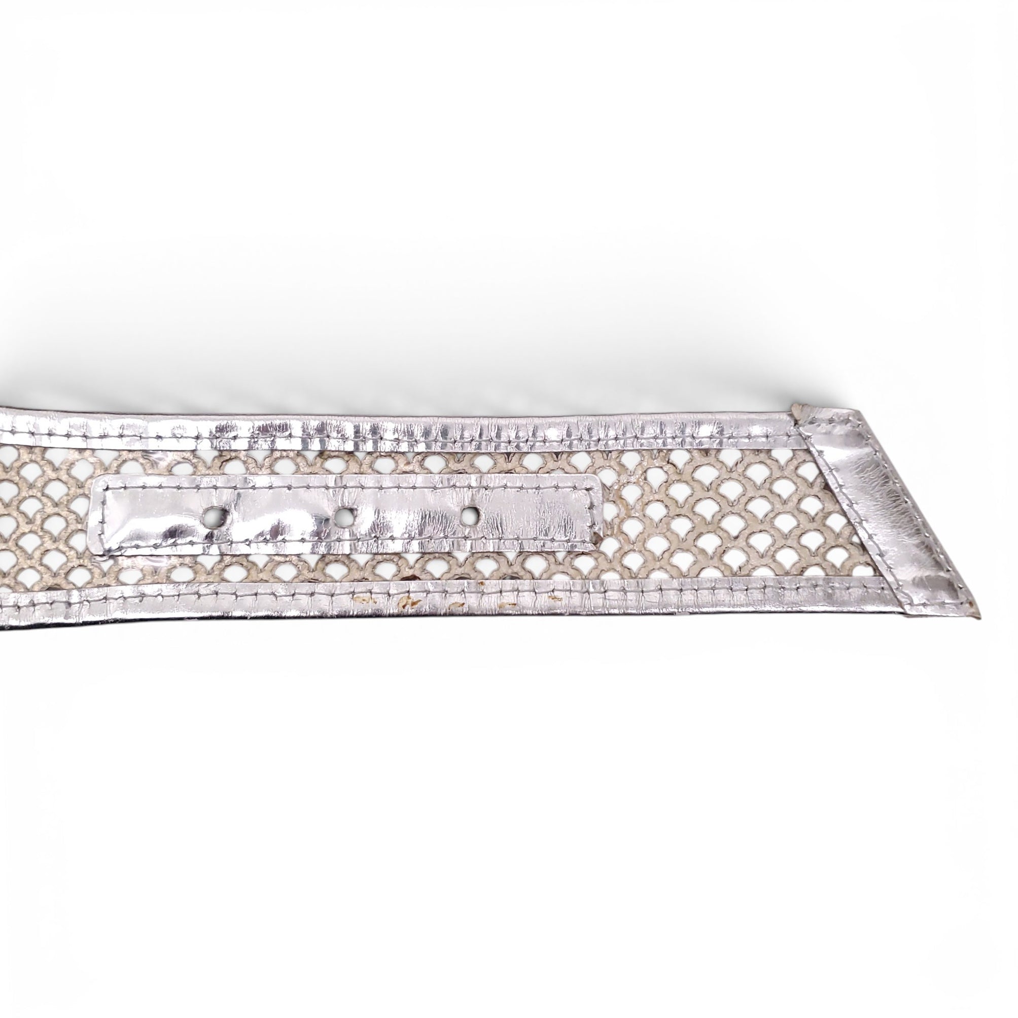 FENDI VINTAGE SILVER WAIST BELT - SIZE 75