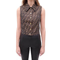 FENDI VINTAGE ZUCCA PRINT VEST - SIZE 42
