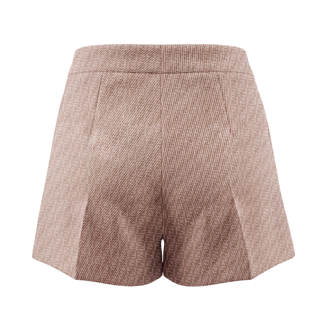 FENDI WOVEN FF LOGO SHORTS - SIZE 38