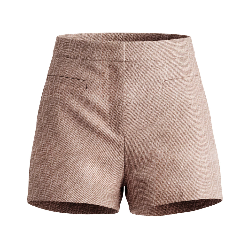 FENDI WOVEN FF LOGO SHORTS - SIZE 38