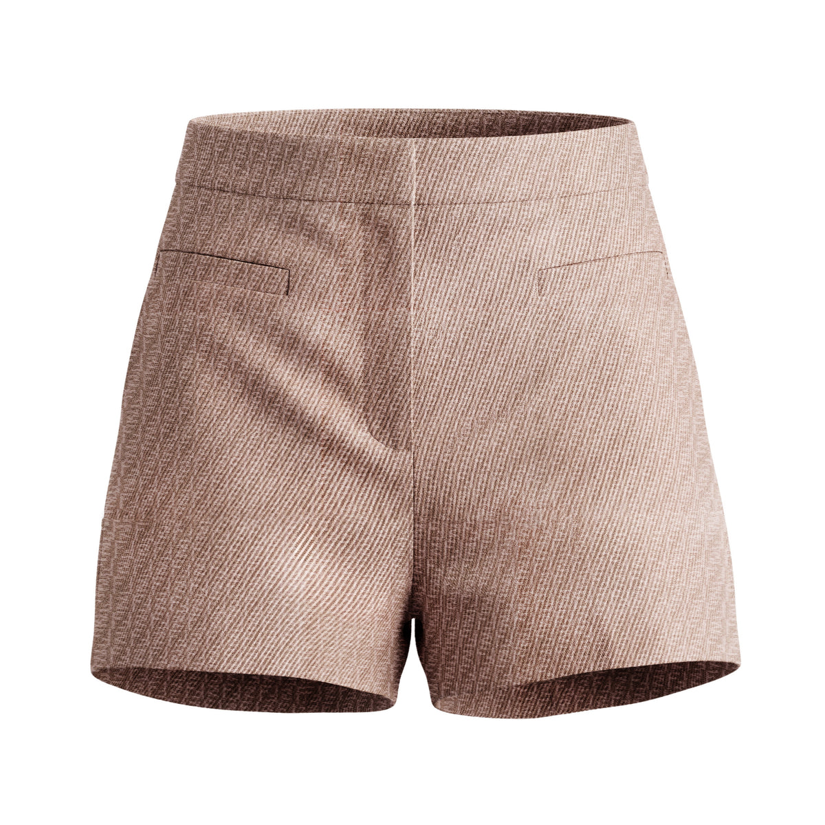 FENDI WOVEN FF LOGO SHORTS - SIZE 38