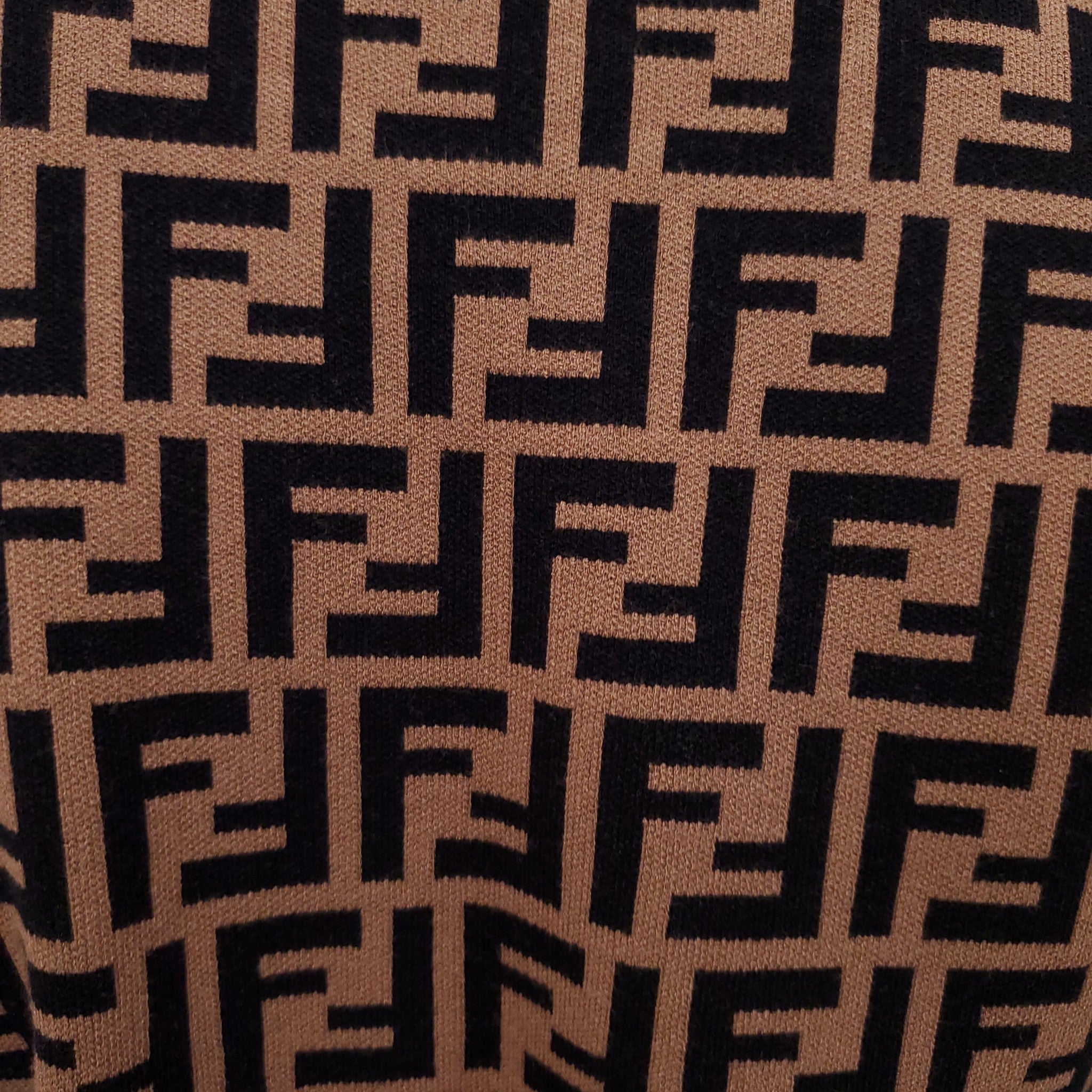 FENDI ZUCCA PRINT LOGO MIDI DRESS - SIZE 46