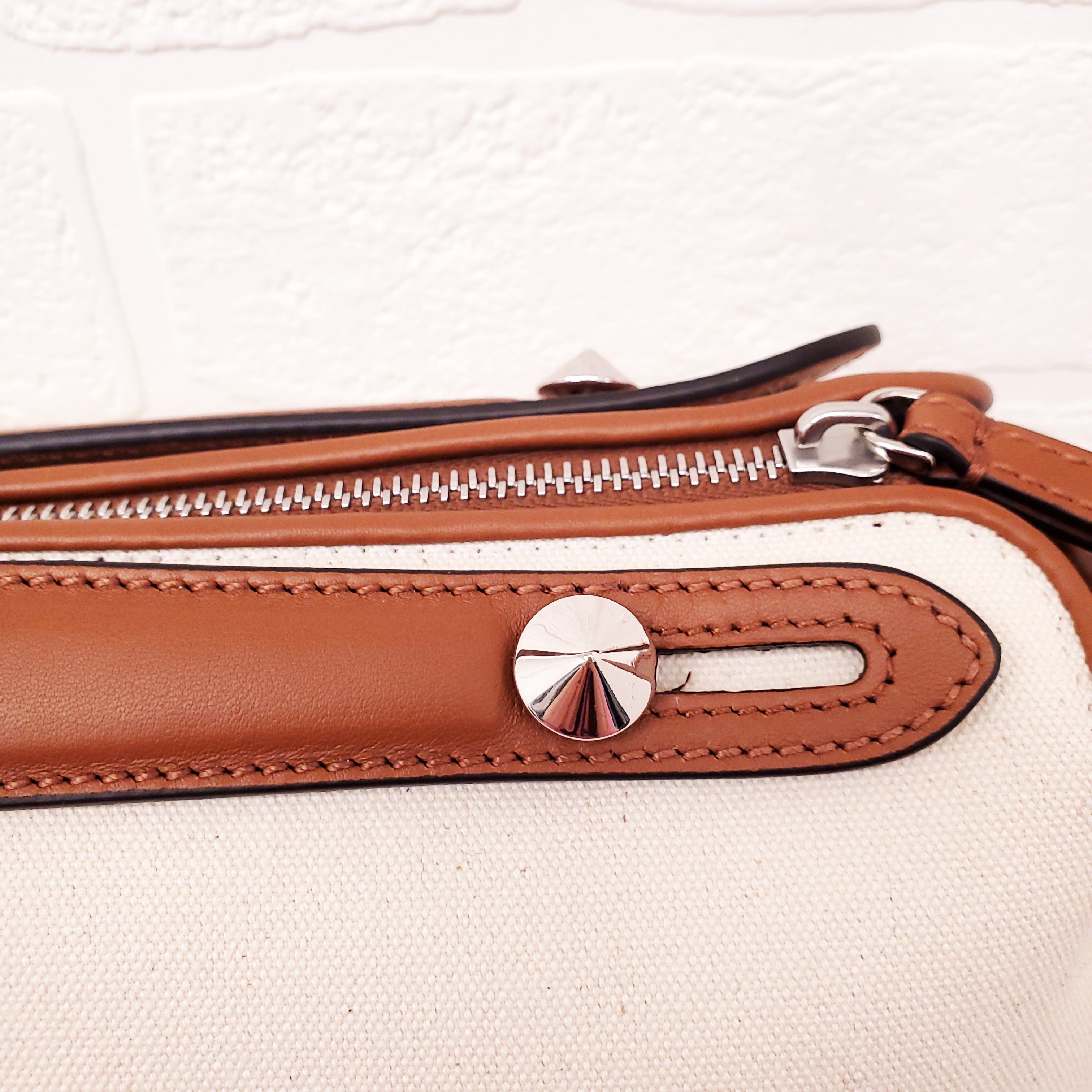 FENDI 'BY THE WAY' CANVAS ADJUSTABLE SHOULDER BAG