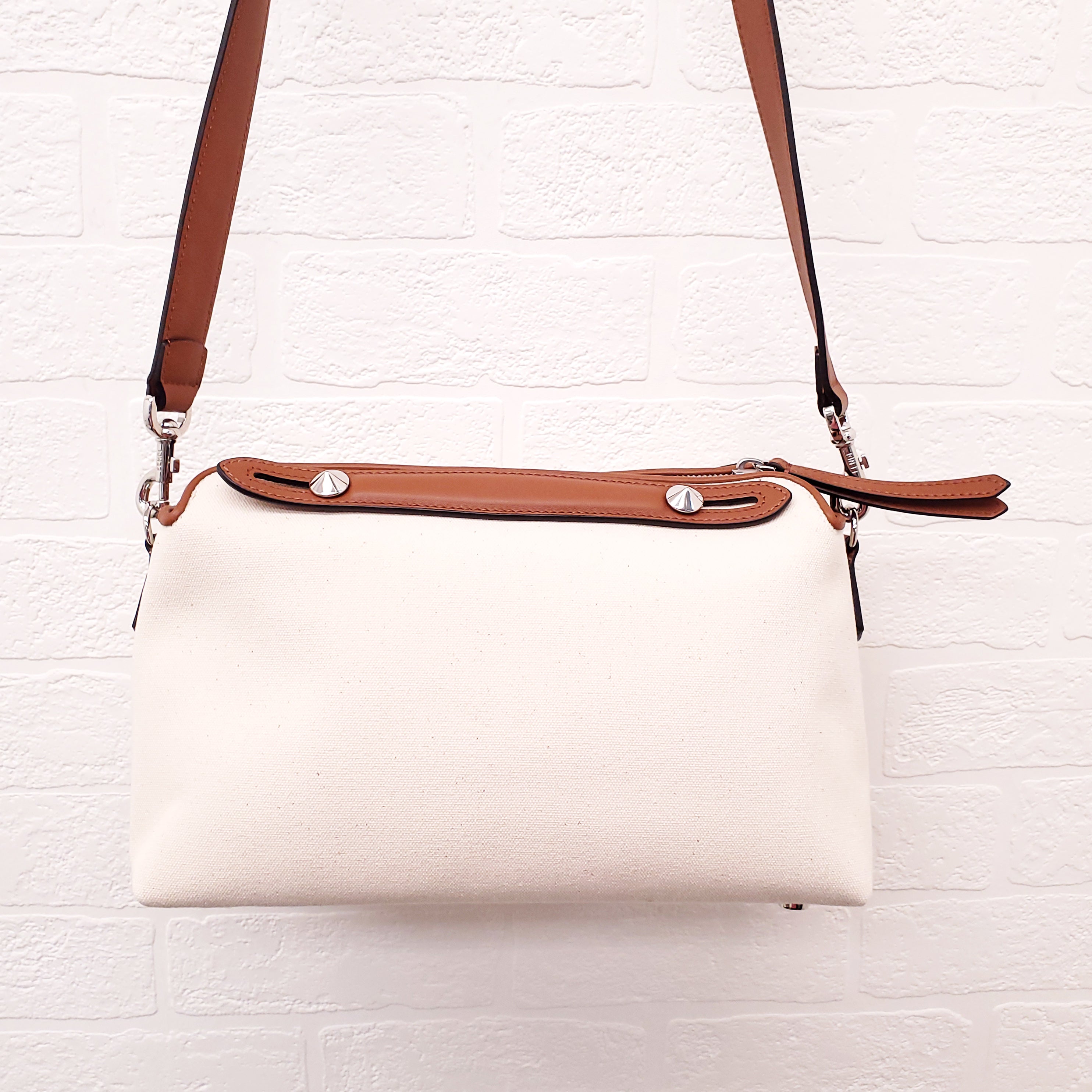 FENDI 'BY THE WAY' CANVAS ADJUSTABLE SHOULDER BAG