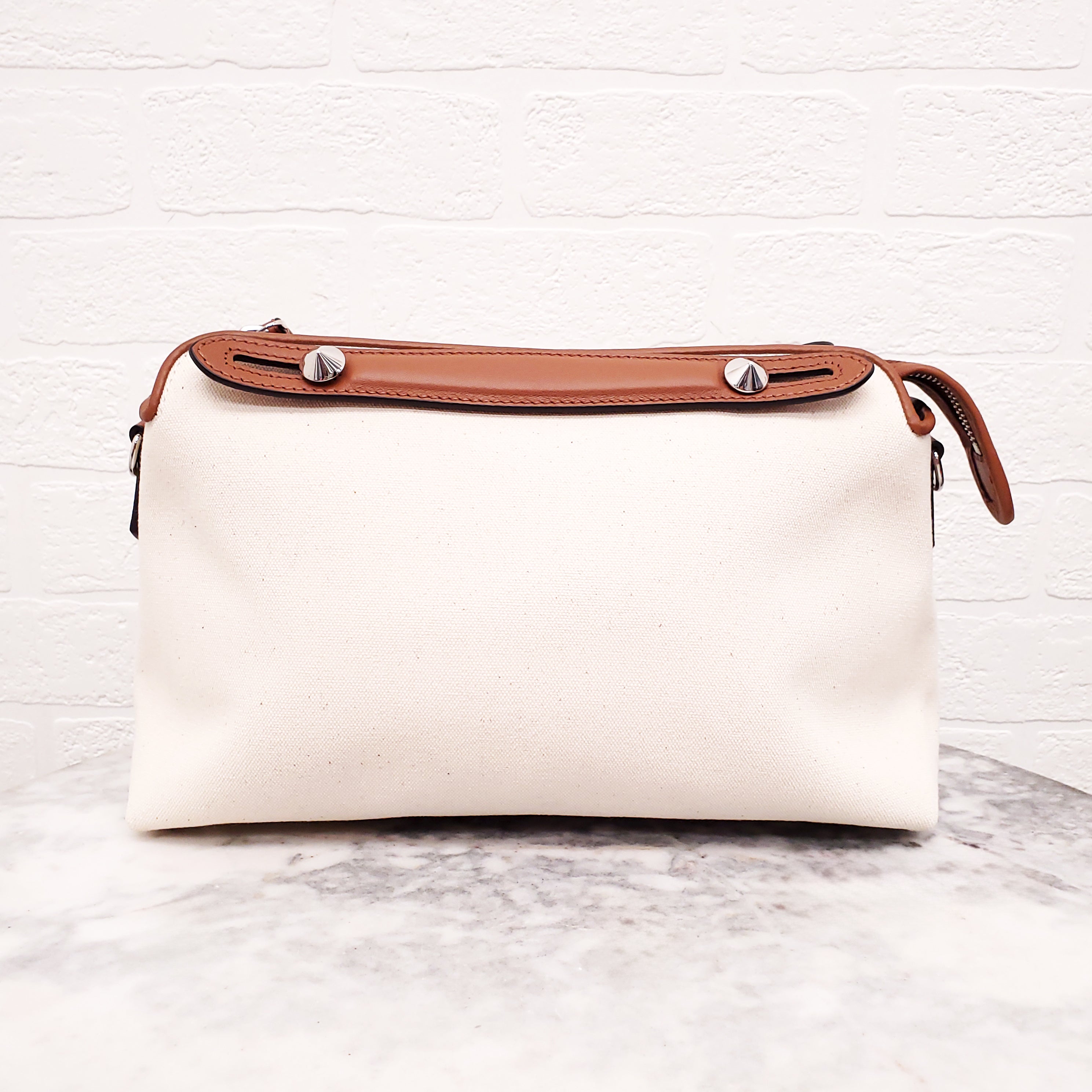 FENDI 'BY THE WAY' CANVAS ADJUSTABLE SHOULDER BAG