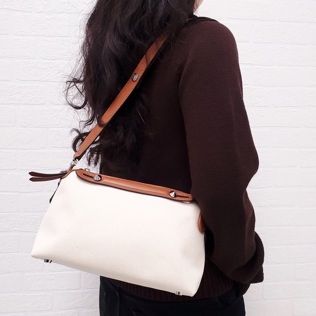 FENDI 'BY THE WAY' CANVAS ADJUSTABLE SHOULDER BAG